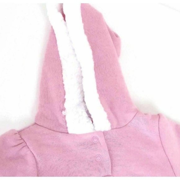 Baby Girl Winter Hoodie Outfit Warm Set 2 PC Cat Pink/Gray Duck.Duck.Goose Gift - Picture 4 of 11